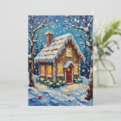 Vintage Gingerbread House in Enchanted Winter シーズンカード (スタンド正面)