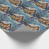 Vintage Gingerbread House in Enchanted Winter ラッピングペーパー (角)