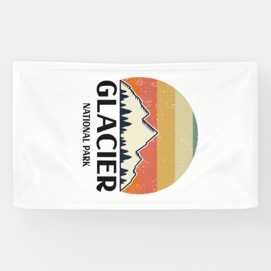 Vintage Glacier National Park 横断幕 (横)