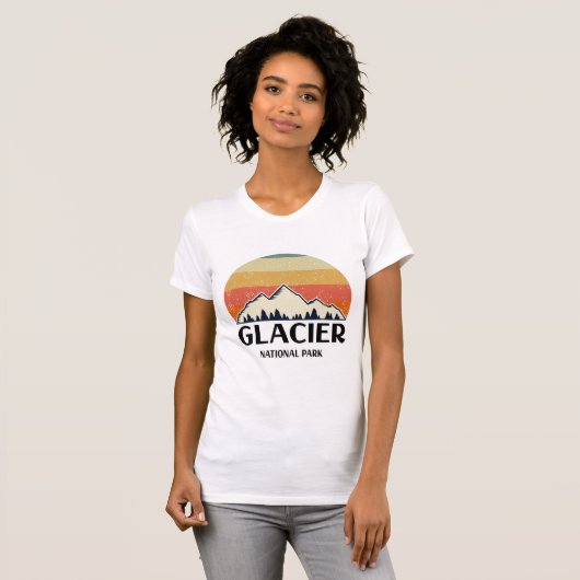 Vintage Glacier National Park Tシャツ (正面フル)