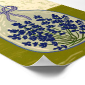 Vintage Glass Bottle with Dried Lavender  ポスター (角)