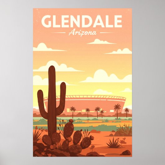 Vintage Glendale Arizona ポスター (正面)