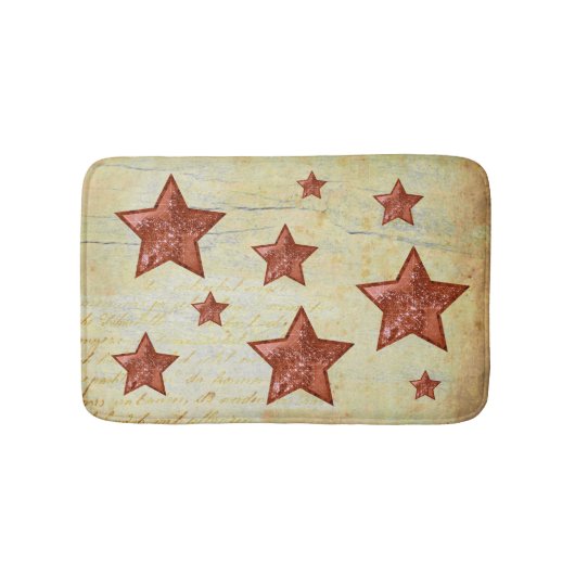 Vintage Glitzersterne バスマット (正面)