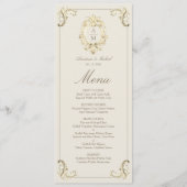 Vintage Gold Baroque Wedding メニュー (正面)