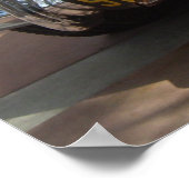 VINTAGE GOLD CADILLAC ポスター (角)