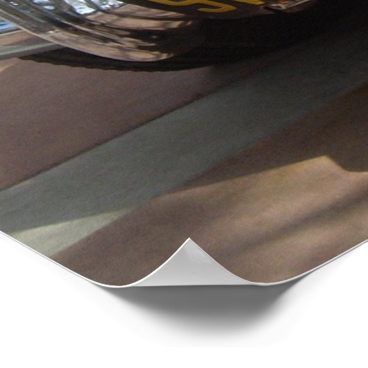 VINTAGE GOLD CADILLAC ポスター (角)