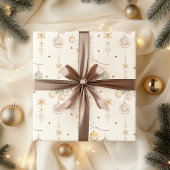 Vintage Gold Christmas Ornament  ラッピングペーパー