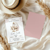 Vintage Gold Cradle Baby Shower Invitation 招待状