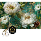 Vintage Gold Floral Seamless Decoupage 薄葉紙