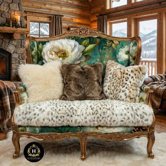 Vintage Gold Floral Seamless Decoupage 薄葉紙