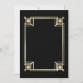 Vintage Gold Frame Art Deco Wedding Invitation 招待状 (裏面)