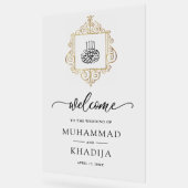Vintage Gold Islamic Muslim Wedding Welcome アクリルサイン (傾斜)