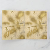 vintage gold Newspaper Pregnancy Announcement カード (内部)