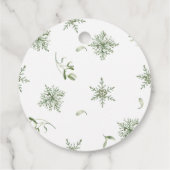 Vintage Gold Ornament Greenery Merry Christmas フェイバータグ (裏面)