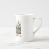 Vintage Golden Retriever Coffee Lover Ceramic Mug ボーンチャイナマグカップ (右)