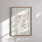 Vintage Golf Gloves Wall Art ポスター