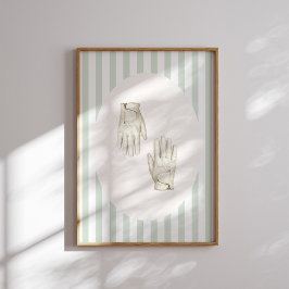 Vintage Golf Gloves Wall Art ポスター