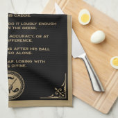 Vintage Golf Rules Wall キッチンタオル (四つ折り)