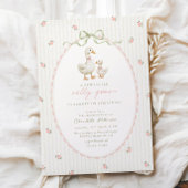 Vintage Goose Baby Shower Invitation 招待状