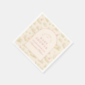 Vintage Goose Floral Baby Shower スタンダードカクテルナプキン (角)
