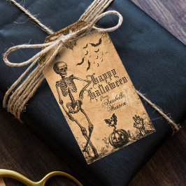 Vintage Goth Halloween Spooky Party Dark Macabre ギフトタグ