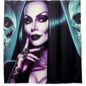 Vintage Goth Woman シャワーカーテン (正面)