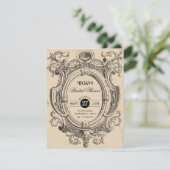 Vintage gothic arch bridal shower 招待状 (スタンド正面)