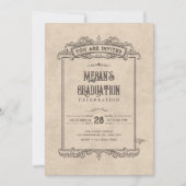 Vintage gothic arch graduation 招待状 (正面)