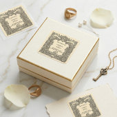 Vintage Gothic Arch Heraldic Crest Wedding  スクエアシール