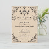 Vintage gothic arch wedding セーブザデート (スタンド正面)
