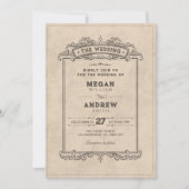 Vintage gothic arch wedding  招待状 (正面)