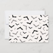 Vintage Gothic Black Bat Wedding サンキューカード (裏面)