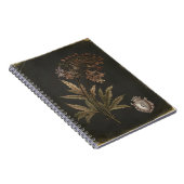 Vintage Gothic Botanical Crest Monogram ノートブック (右側)