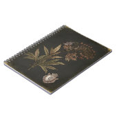 Vintage Gothic Botanical Crest Monogram ノートブック (左側)