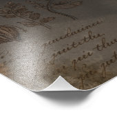 Vintage Gothic Botanical Flower Study Art フォトプリント (角)