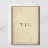 Vintage Gothic Medieval Gargoyle Parchment Wedding 招待状 (裏面)