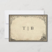 Vintage Gothic Medieval Parchment Wedding セーブザデート (裏面)