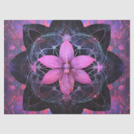 Vintage Gothic Neon Pink Flower Decoupage 薄葉紙