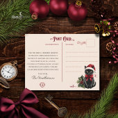 Vintage Gothic Photo Christmas Postcard シーズンポストカード