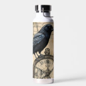 Vintage Gothic Raven ウォーターボトル (左面)