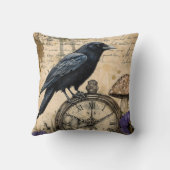 Vintage Gothic Raven クッション (裏面)