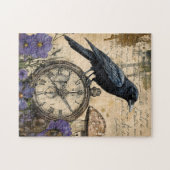Vintage Gothic Raven ジグソーパズル (横)