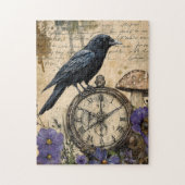 Vintage Gothic Raven ジグソーパズル (縦)