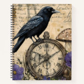 Vintage Gothic Raven ノートブック (正面)