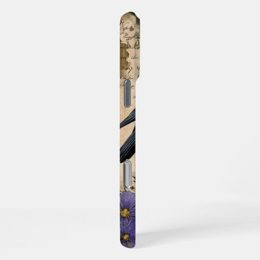 Vintage Gothic Raven iPhoneケース (右側面)