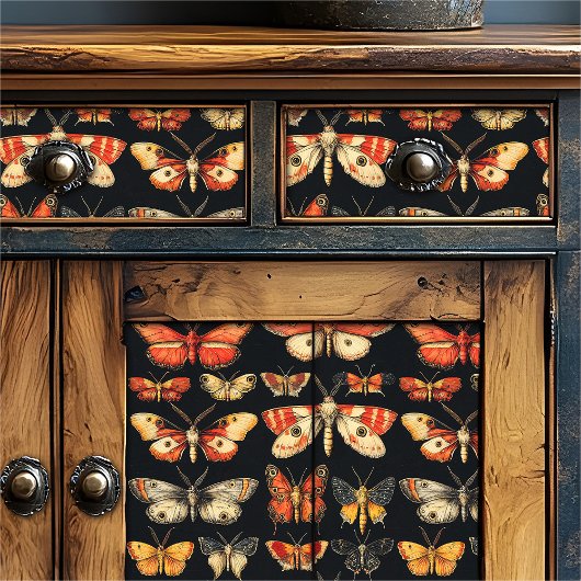 Vintage Gothic Specimen Dark Academia Moth 薄葉紙