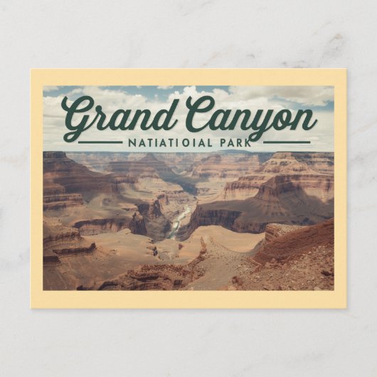 Vintage Grand Canyon Travel ポストカード (正面)