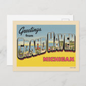 Vintage Grand Haven Travel ポストカード (正面/裏面)