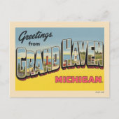 Vintage Grand Haven Travel ポストカード (正面)