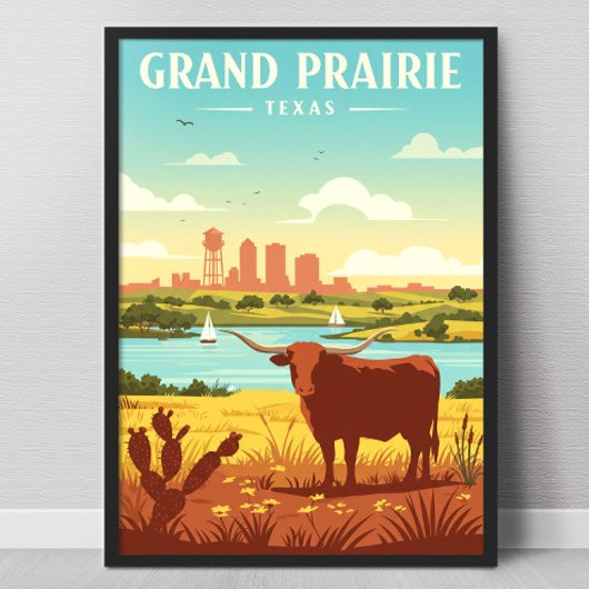 Vintage Grand Prairie Texas ポスター
